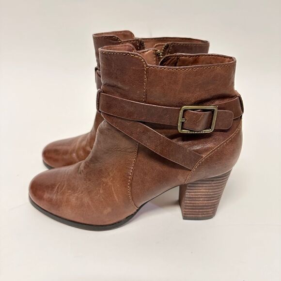 Cole Haan Grand OS Cassidy Leather Ankle Boots Buckle Sequoia Size 6 - Picture 3 of 14